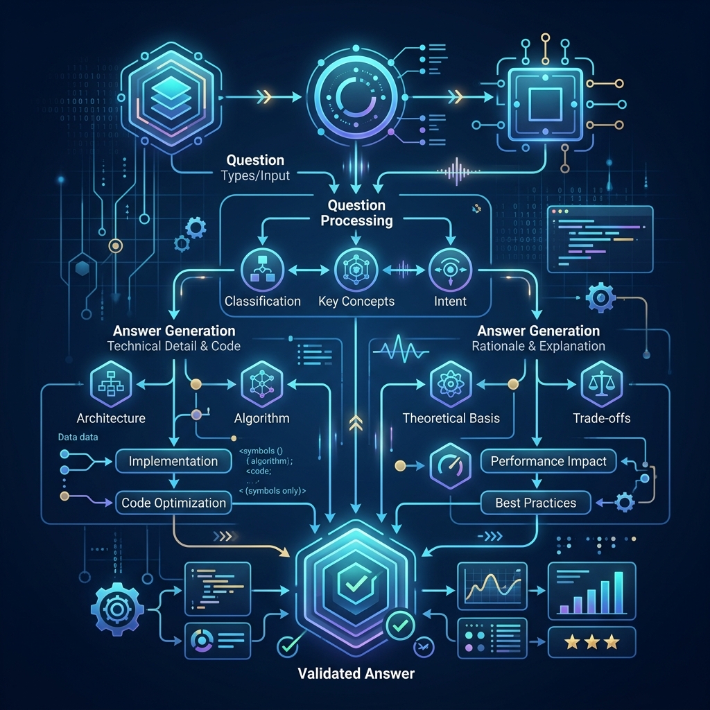 Diagrama de silo de contenido técnico con preguntas directas para optimización RAG